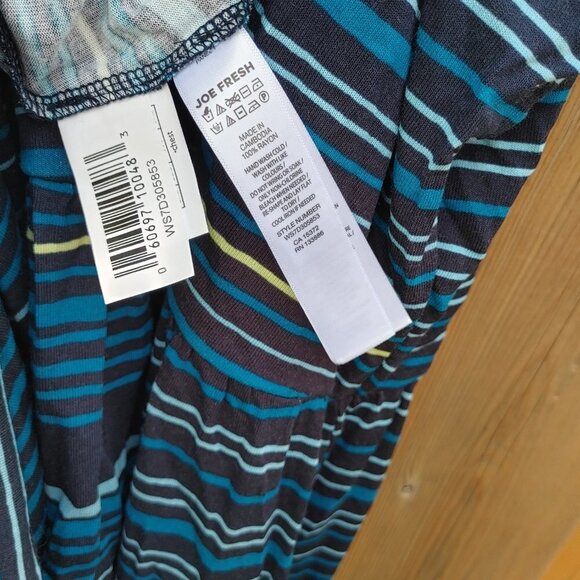 JOE FRESH Sun Dress Size Large Maxi Dress Stripe BNWT - Picture 8 of 8